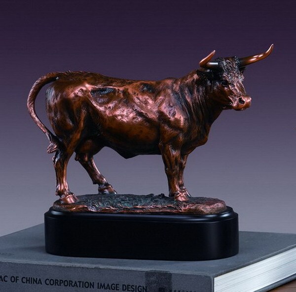 Charolais Cow Sculpture Farm Award Cattle Artwork Trophy Statue